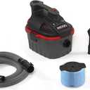 RIDGID 50313 Model 4000RV 4-Gallon Portable Wet and Dry Compact Vacuum Cleaner with 5.0 Peak-HP Motor, 4 gallon, Red