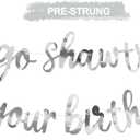 BEISHIDA Go Shawty It's Your Birthday Banner NO DIY Hip Hop Theme Happy Birthday Banner Pre-Strung Rap Theme Happy Birthday Sign for Man Women birthday Party Supply Bright Silver