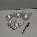 EWFEN Measuring Cups and Spoons Set, 7 Stainless Steel Nesting Measuring Cups & 7 Spoons, 5 Mini Measuring Spoons &1 Leveler, Kitchen Gadgets for Cooking & Baking, Square