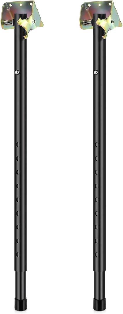 CroBlissful 2 Pcs Folding RV Table Legs 22.5-35.5 Inch RV Table Base Mount Adjustable Heavy Duty Desk Leg Lifting Telescopic Folding Support(Black)