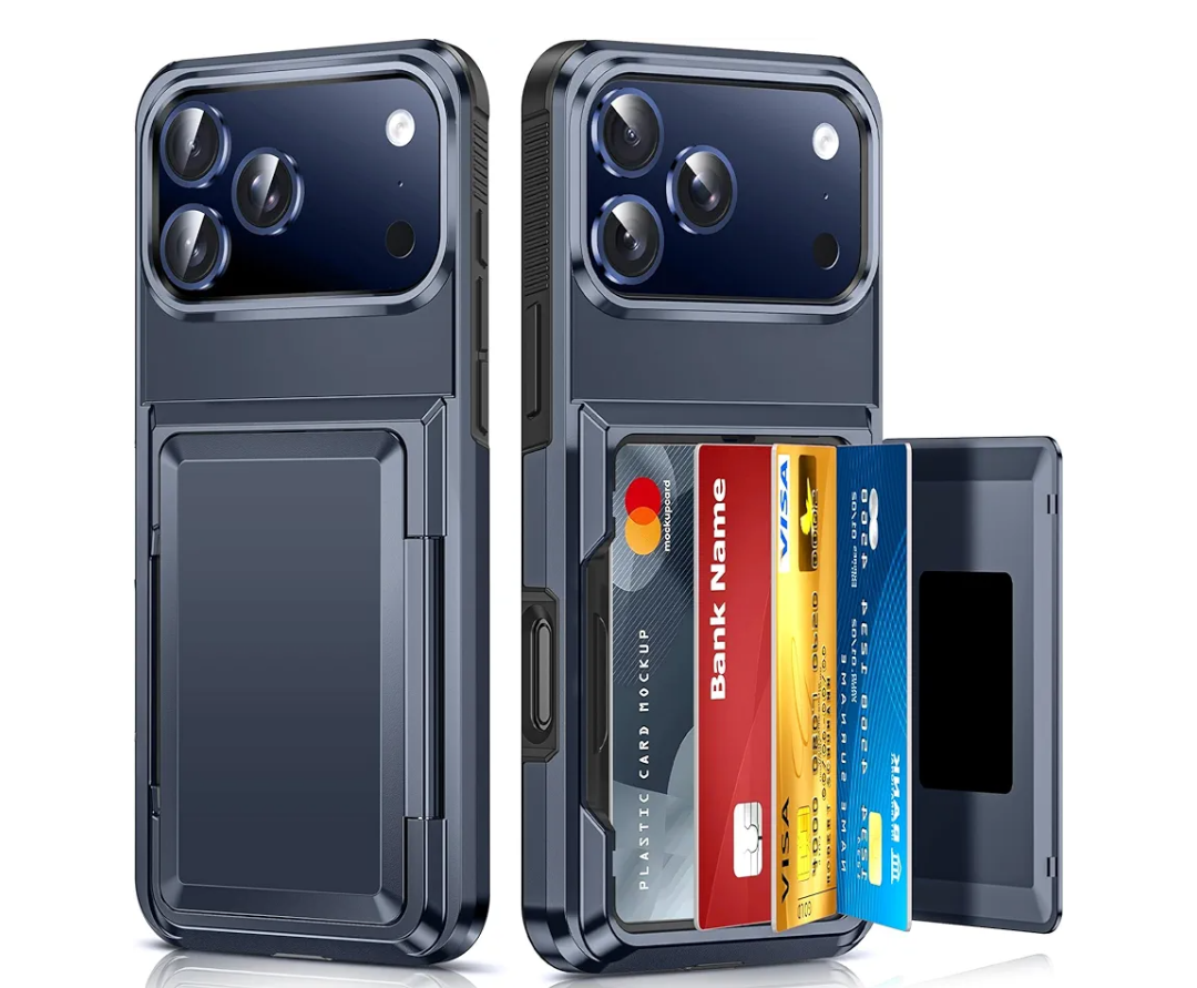 LeYi for iPhone-17-Pro-Max Case Wallet, Blue Card Holder for i Phone 17 ProMax Cases Military Grade Shockproof Anti-Yellowing Heavy Duty Women Men Funda para Cover for iPhone 17Pro Max