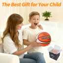 Silent Basketball Size 7 with Fabric Cover, 600g Airless Basketball for Quiet Dribbling and Indoor Training, Pro PU Foam Ball for Adults and Children, Ideal Gift for Birthdays or Christmas