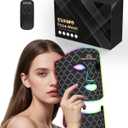 EVFOFO Red Light Therapy Mask for Face and Neck, 7-Color LED Face Mask Light Therapy with 850nm NIR -Professional Red Light Therapy for Face, Skin Rejuvenation, Anti-Wrinkle & Firming at Home (Black)