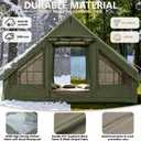 4-6 Person Inflatable Camping Tent, Panoramic PVC Skylight & Privacy Cover, 420D Oxford Waterproof UPF30+, PVC Air Beams, Mesh Ventilation, 5-Min Quick Setup Blow Up Tent for Family, 118x79x79 inch/3x2x2 m