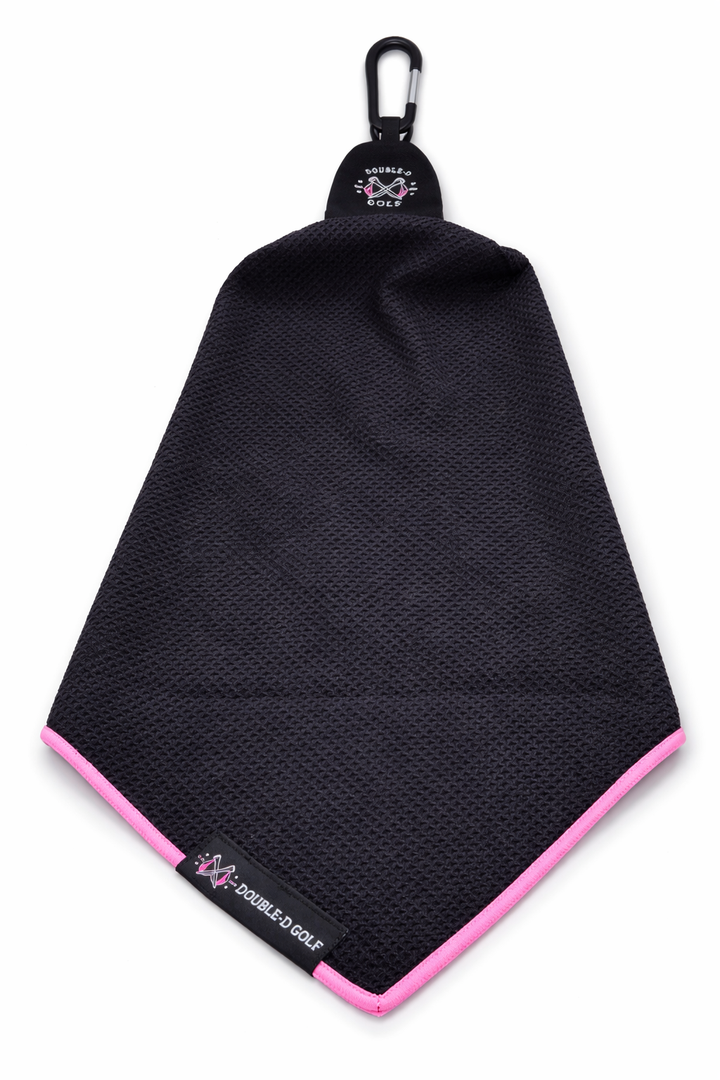 Double-D Golf Magnetic Golf Towel Supporting Breast Cancer Research