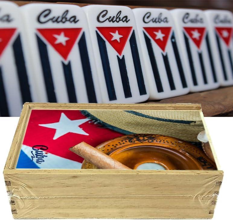 Generic Domino Cubano Doble Nueve Cuban Dominoes Double Nine with Cuban Flag on Chips Cuban Traditions Great for Gift