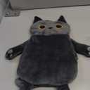 Microwave Heating Pad for Cramps Pain Relief, 16 * 12'' Moist Microwavable Period Menstrual Heating Pads for Cramps, Back, Neck, Shoulder and Knee, Cute Stuffed Animal Heating Pad - Grey Cat