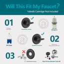 8" Rain Shower Faucet Compatible with Delta 13/14 Series Tub Trim Kit, High Pressure Round Rain Shower Head& Handle Set System, Matte Black (Valve& Catridge Not Inclued)