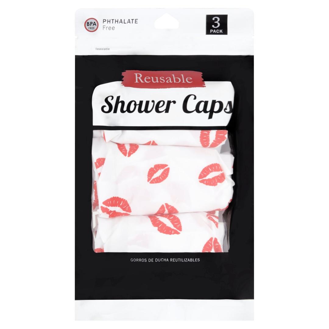 Shower Caps 3 Pack