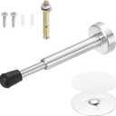 uxcell 6" Magnetic Door Stoppers, Adjustable Door Stops Bumper, Stainless Steel Wall Protector for Bottom, Top of Door, Home, Office, Silver