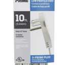 Prime Wire & Cable EC930610 10-Foot 16/3 SPT-2 3-Outlet Cord, White