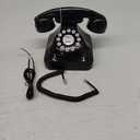 Retro Landline Home Phone,TelPal Corded Old Fashion Desk Phone, Basic Black Decorative Analog Telephone Set, Senior Phone for Home/Office/Hotel