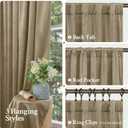 LAMIT Dark Taupe Velvet Curtains 84 Inch for Living Room, Thick Blackout Thermal Insulated Panels Room Darkening Country Decor Back Tab and Rod Pocket Drapes for Bedroom, 2 Panels, 52 x 84 Inch