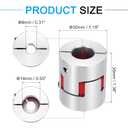 MECCANIXITY Aluminum Shaft Coupling Shaft Coupler 8mm to 14mm Flexible Spider Coupling L35mm x D30mm Coupler Jaw Spider Shaft Joint Connector for 3D Printers DIY CNC Router Milling Machine