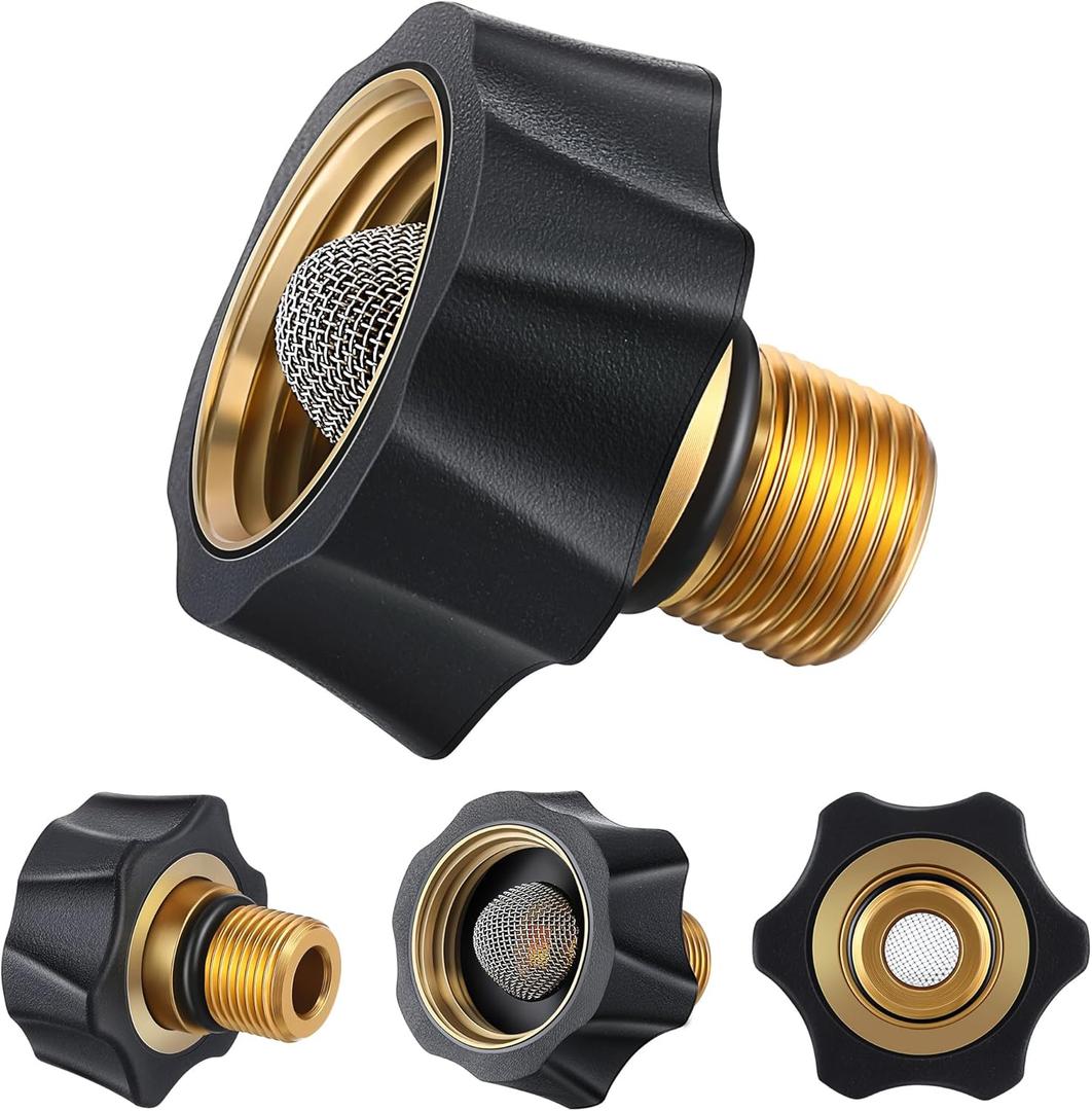 1 Pack Garden Hose to Pressure Washer Adapter 3/4"Female to 3/8" Male Water Inlet Fitting Parts Compatible with Simpson Cleaning for Multiple Pressure Washer Pumps (Compatible with 7112362)