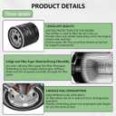 49065-0724 Oil Filter Compatible With Kawasaki 49065-7010 FX751V FX801V FX850V FX921V FH381V FH430V FH480V FH541V FH580V FH601V FH641V FH680V FH721V FH601D FH680D FH721D FH770D KAF300 400 620 (4)