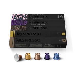 Nespresso Capsules Original Line, Ispirazione Variety Pack, Mild, Medium, Dark Roast Espresso Coffee, 50 Count Espresso Coffee Pods (EXP 06/30/26)