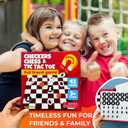 QUOKKA Magnet Game for Kids 3-5 - 3 in 1 Chess&Checkers&TicTacToe Game Kids Ages 4-8 - Travel I Road Trip I Plane I Car Ride - Magnetic Toddler Travel Toys
