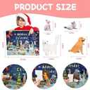 24 Days Pet Advent Calendar 2025, Christmas Countdown with Dog and Cat Miniature Figurines CollectionIdeal Xmas Gifts for Boys Girls 3-13 Years Old