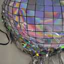 WERNNSAI Disco Ball Piata - Disco Party Decoration for Adult Birthday Party Supplies Hanging Disco Piata with Bat Blindfold Mirror Roller Skating Pull String, 12.2 x 12.2