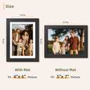 HappyHapi 5x7 Picture Frames Set of 12, Black Photo Frames, Display Pictures 4x6 with Mat or 5x7 without, Wall Hanging or Tabletop Display (Black)