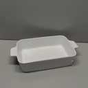 MALACASA 4.4 QT Baking Dish, 9x13 Large Casserole Dish for Oven, Ceramic Baking Pan, Rectangular Lasagna Pan Deep with Handles for Baking, Durable Microwave Oven Safe, Wedding Gift, White, Series 