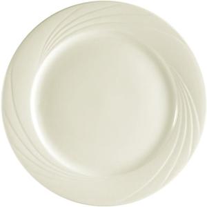 CAC China GAD-21 Garden State 12-Inch Bone White Porcelain Plate, Box of 12
