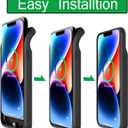 Battery Case for iPhone 14, Upgraded 10000mAh Rechargeable Portable Charging Case with Wireless Charging Compatible for iPhone 14 (6.1 inch) with Carplay Extended Battery Pack Charger Case (Black)