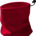 Double-layer Thick Fleece Ski Neck Gaiter, Winter Scarf Face Mask for Men Women, Warmer Beanie for Big Heads (Burgundy)