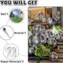 19.6in Inflatable Mirror Ball,Big Shiny Inflatable Ball Silver/Gold/Iridescent,PVC Hanging Large Disco Balls Decor for Party, Concerts, Stage, Wedding Decoration (1 Piece,Without Air Pump)