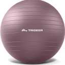 Trideer Exercise Ball Yoga Ball – Office Seating & Balance Ball Chair, Stability Ball for Pilates, Physical Therapy, Core Training & Balance Improvement & Stretching (L(23-26ines/58-65cm), Rosy Morning Glow)