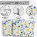 Floral Kitchen Towels, Wildflower Hand Towels, Daisy Flowers Prints Decoration for Home, Watercolor Flora Decor, Gifts for Women, Set of 2,16x24