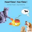 Dog Treat Dispenser Toy, Cat Puzzle Feeder, Interactive Durable Yellow Duck-Shaped Puzzle Feeder for Dog Cat Treat Toy (Duck)