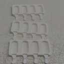 3 Set Silicone Popsicle Molds Ice Cream Mould 4 Cavity Ice Lolly Mold White Oval Cake Pop Mould with 150 Pieces Wooden Sticks for DIY Cream Popsicle Cake, White