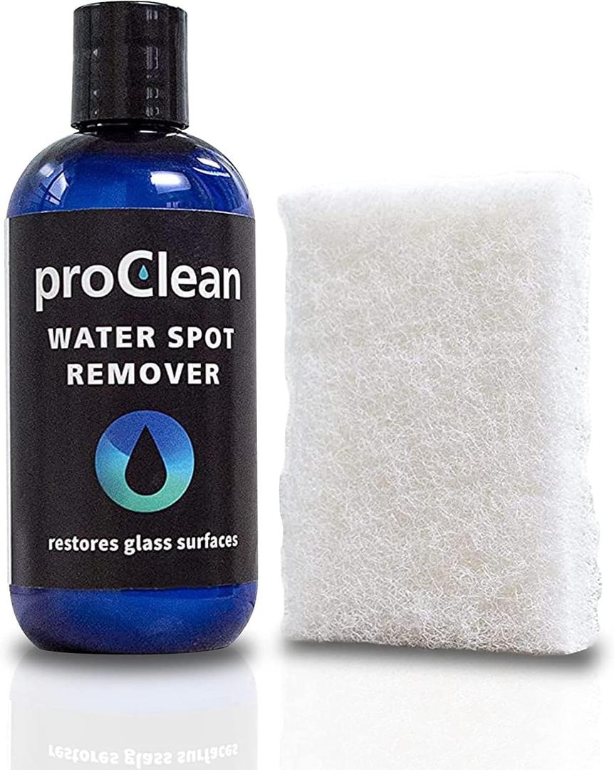 ProClean Heavy Duty Hard Water Stain Remover - For Glass, Metal & More - Includes Applicator Pad - Stubborn Water spot Remover Kit - Automotive Car Care