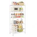 Tujurich Storage Shelves, 5-Tier Metal Shelving Unit with 120 lbs Per Shelf, Leveling Feet, Storage Rack for Garage, Kitchen, Pantry, Closet, 24" x 12.2" x 61.1", White