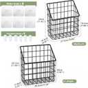 Greentainer 2 Pack Bath Toy Storage Organizer, Large Rustproof Metal Wire Basket, Wall Mounted Hanging Bathtub Holder, Bathroom Shower Caddy for Tub Toys & Toiletries