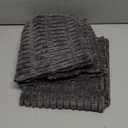 Home Brilliant Striped Pillow Covers 24x24 Soft Plush Corduroy Throw Pillows for Couch Gray Square Decorative Euro Shams for Bedroom Sofa Bench Chair Car Decor, Set of 2, 24 x 24 inch, Dark Grey