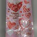 Valentines Day Decorations, 9 Sheets Valentine Window Clings Decor, Red Heart Stickers for Home, Office, Classroom, Romantic Cupid Decals Dcor