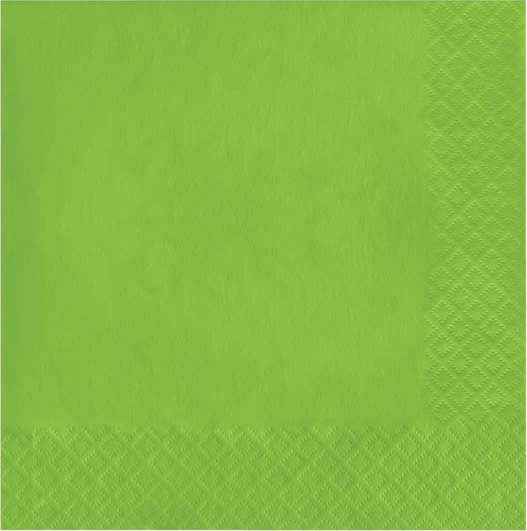 Creative Converting Touch of Color 2-Ply 50 Count Paper Lunch Napkins, Fresh Lime, 2 Pack