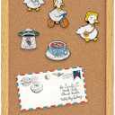 TORASO Cork Board Bulletin Board, Corkboard for Walls with Rustic Brown Frame, Large Wall Mounted Cork Board with Installation Kit,11.8" x 35.4" Pin Tackboard for Home,Office, School (RMB-RB-3090)