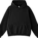 FAIABLE Mens Super Soft Oversized Hoodie Acid Wash Heavyweight Fashion Hoodies & Sweatshirts for Men Women Couples (Small, Black)