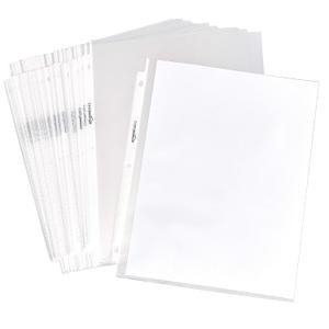 Amazon Basics Sheet Protectors for 3 Ring Binder, Non-Glare, Top Loading, Letter Size 8.5 x 11 in, Clear Plastic Sleeves, 100-Pack