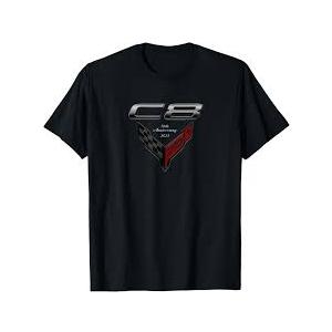 Classic C8 CAR Emblem 2023 70th Anniversary Sports CAR Badge T-Shirt L