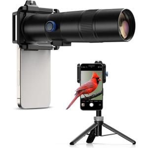 MIAO LAB 30X Telephoto Lens, High Power HD Telephoto Phone Lens with Adjustable Tripod and Universal Phone Clip, Phone Lens Attachment