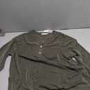 MANGOPOP Ribbed Henley Sweatshirt for Women, Oversized Casual Long Sleeve Pullover Top with Decorative Buttons