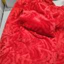 Red Throw Blanket 50"60" inches Gifts for Mom Fuzzy 3D Jacquard Decorative Flannel Fleece Super Soft Plush Cozy Blanket for Couch Sofa Chair Lightweight