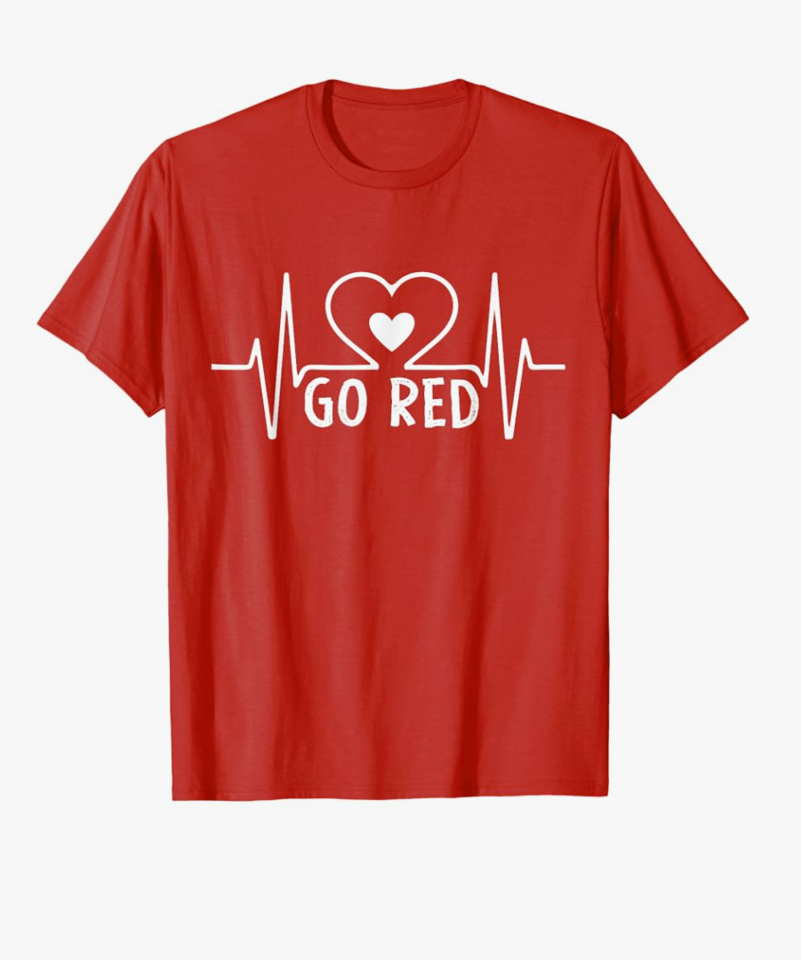Go Red For Women American Heart Disease Month Awareness Cute T-Shirt M