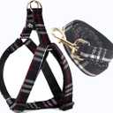 SuperBuddy Cute Dog Harness and Leash, Adjustable and No Pull Harness with Safety Buckle for Large Pet