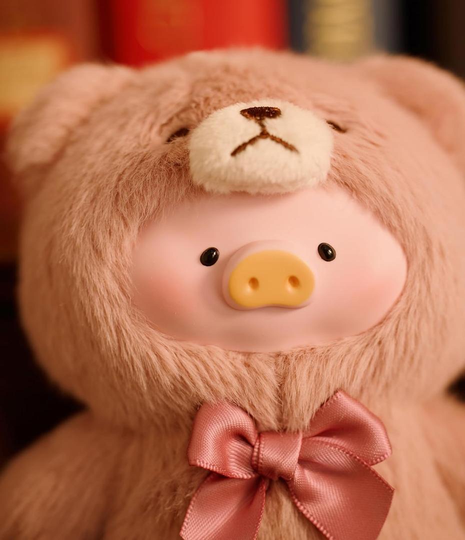 Official Lulu The Piggy Blind Box-Vintage Teddy Shop Series Plush Keychain Blind Boxes Figures Cute Stuffed Animals Mystery Box Collectibles Toys Home Decorations Birthday Gifts